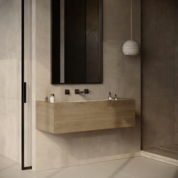 NAVAGIO - Wall-mounted travertine washbasin with drawers by Maami Home - view 3